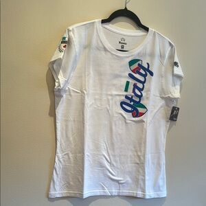 🇮🇹 Italy Women's White T-Shirt - Roots - XL